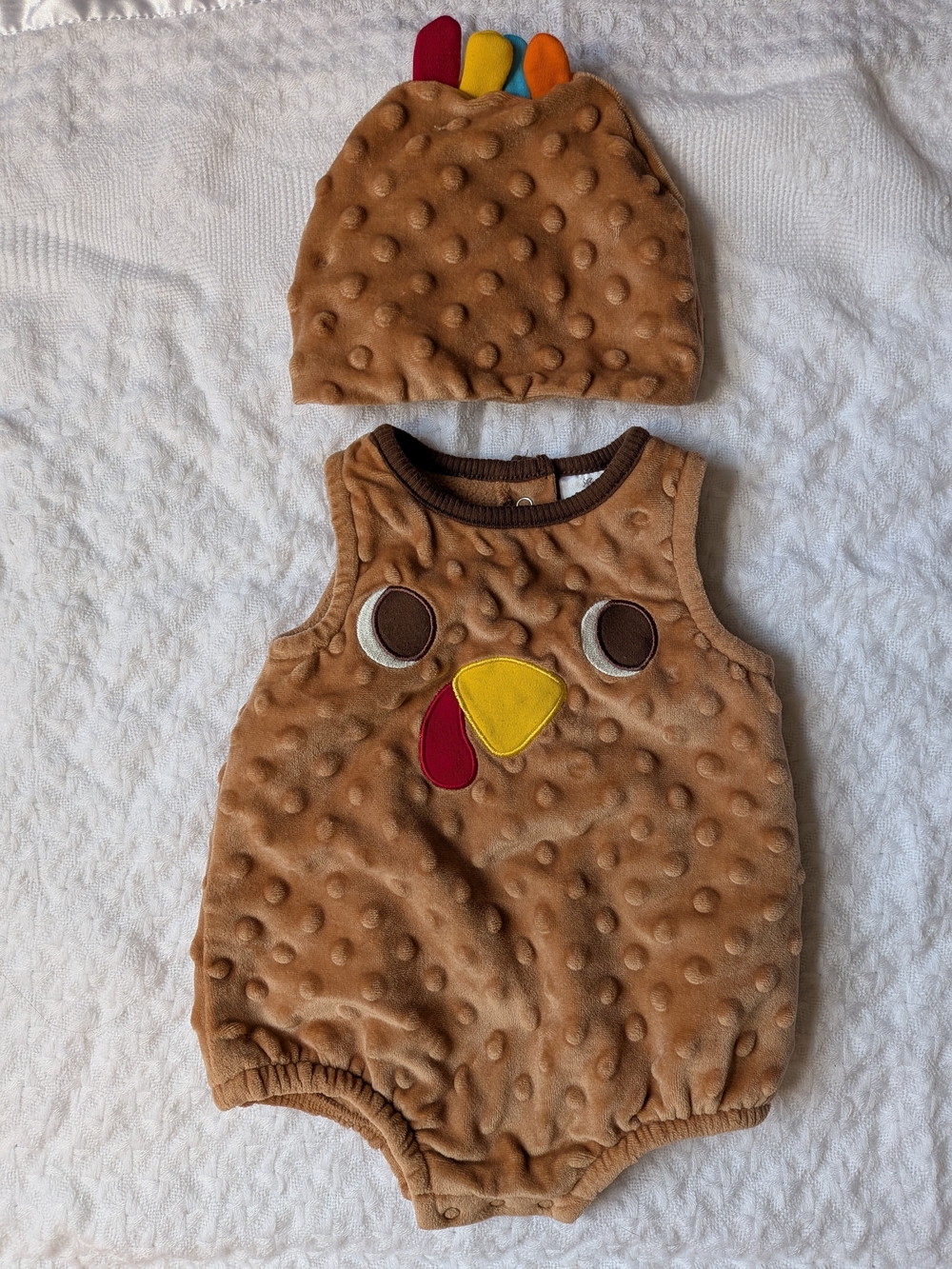 Brown Turkey Baby Costume Romper & Hat Set